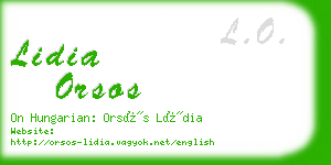 lidia orsos business card